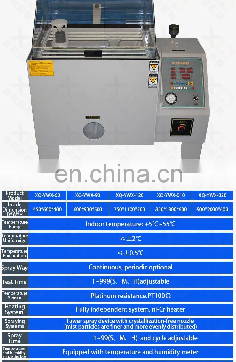 Laboratory equipment salt spray test chamber