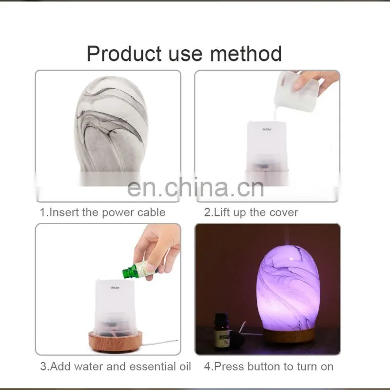 Wholesale glass material classic ultrasonic aroma diffuser in cool humidifier for gift