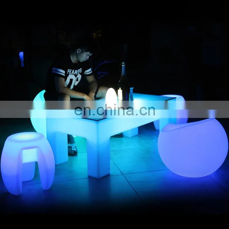 RGB rechargeable led bar furniture lllluminated waterproof bar chair stool