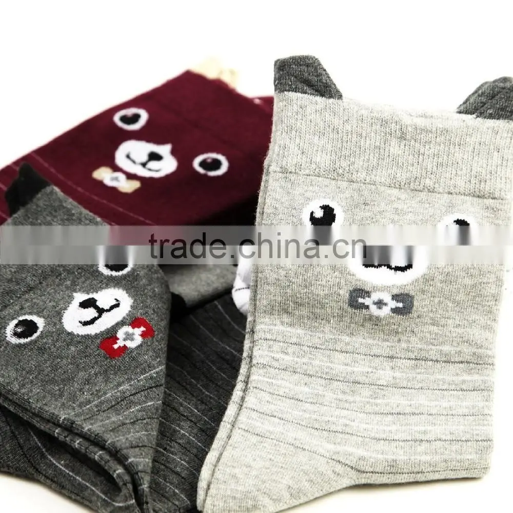 crew cotton children customized girls bear school kids socks wholesales