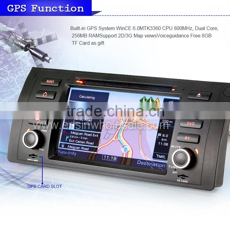 Erisin ES7153B 7" Touch Screen Auto Radio 2 Din Car Stereo Player for E39