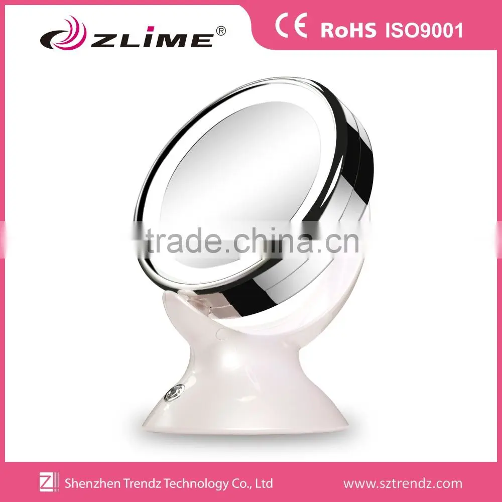 2 sides magnifying LED light table makeup mirror
