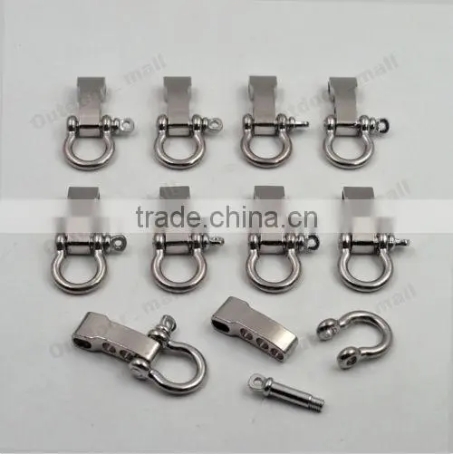10 Pcs /Lot Silver Adjustable Paracord Buckle O-shaped Survival Shackle