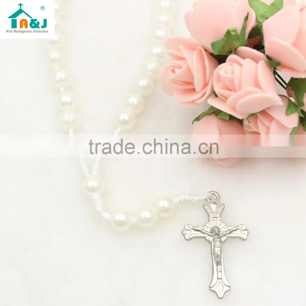 Plastic pearl beads rosary