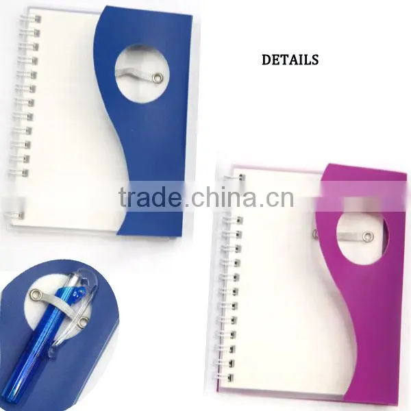 new school pp spiral notebook with pen