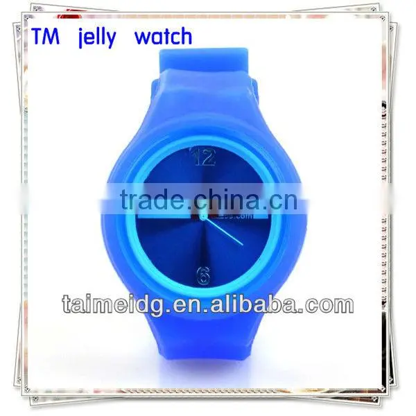 bright color silicone jelly watches colorful jelly silicone watch