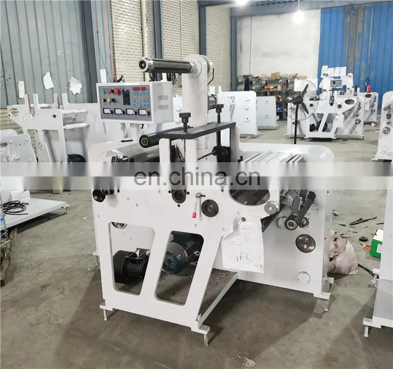 USK320 Roll to Roll Automatic Self Adhesive Blank Barcode Sticker Rotary Kiss Die Cutter Slitter Rewinder Machine