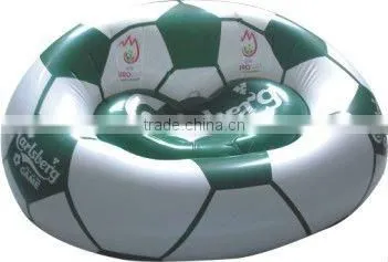 red flocked pvc inflatable double sofa