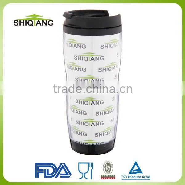 350ml DIY promotion leakproof thermal mug with paper inserted