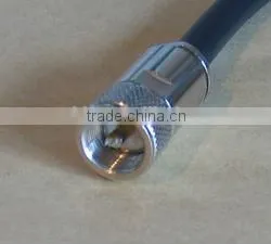 black plastic tail right angle BNC male solderless connector for RG58 RG59 cable
