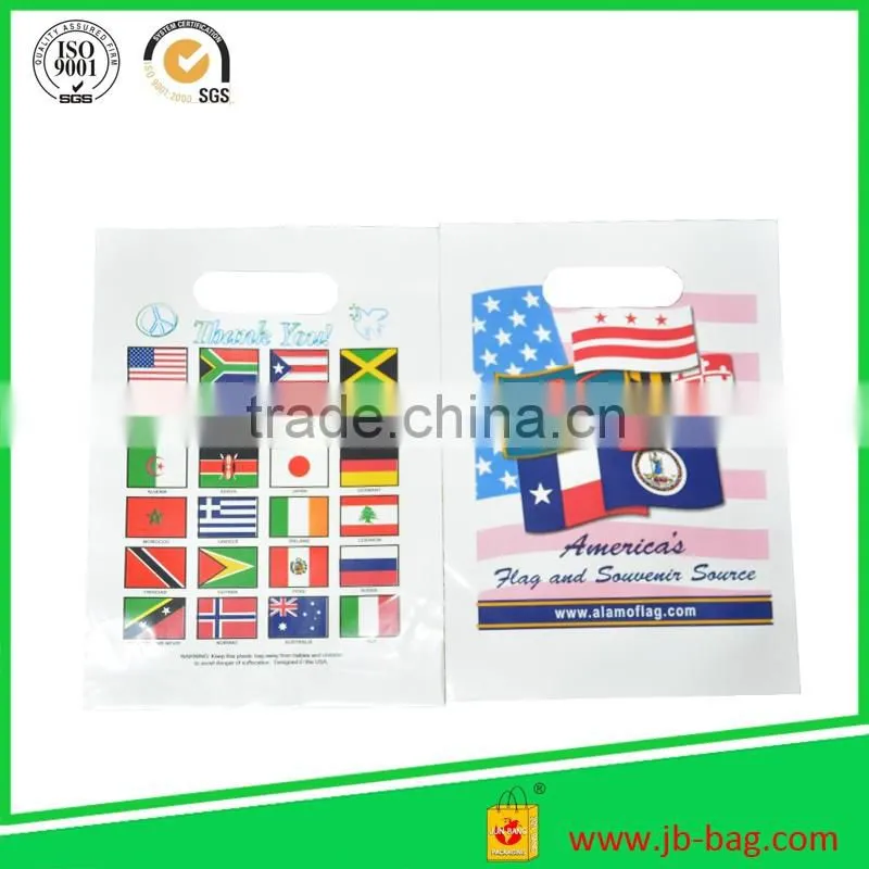 LDPE Die Cut Plastic Bags White LDPE Plastic Shopping Bags 2Mil Poly Plastic Bags 12''x16''x5'' Cheap Shopping Plastic Bags