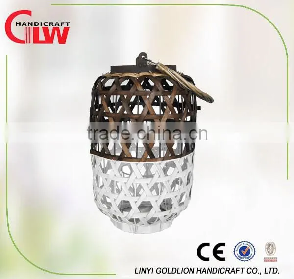 Antique design garden wicker lantern,bars decorative candle holders