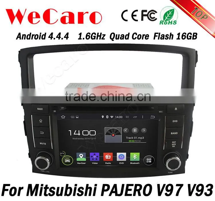 Wecaro 7" Android 4.4.4 car dvd player touch screen for mitsubishi pajero car dvd gps navigation system WIFI 3G 2006 - 2011