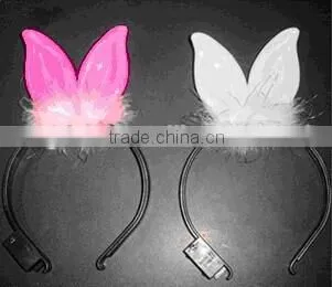 2015 wholesale new products customized led bunny ears hair clasp for party