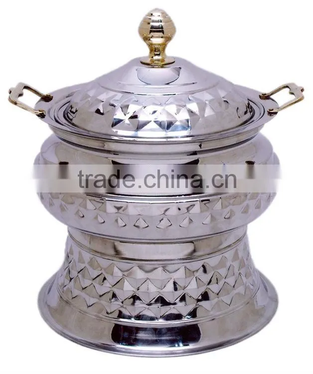 Steel Cheffing Dish, Wedding & Party utensils, food serving dish, hot keeping dish, Catering item, Hotel & Restaurant utensils