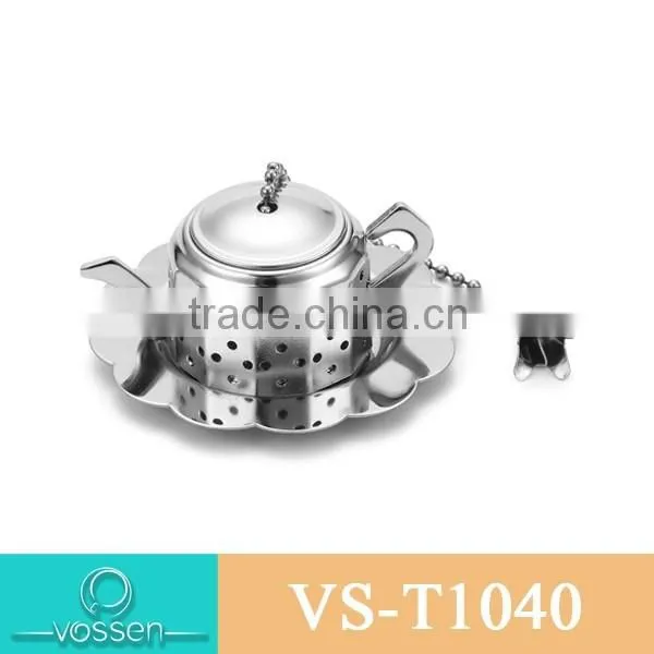 Silver plating tea pot shaped E tea infuser