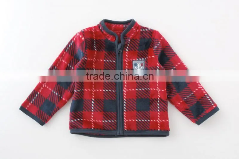 Japanese wholesale products cute stock jackets baby clothes check pattern for winter infant wear children garment kids clothing
