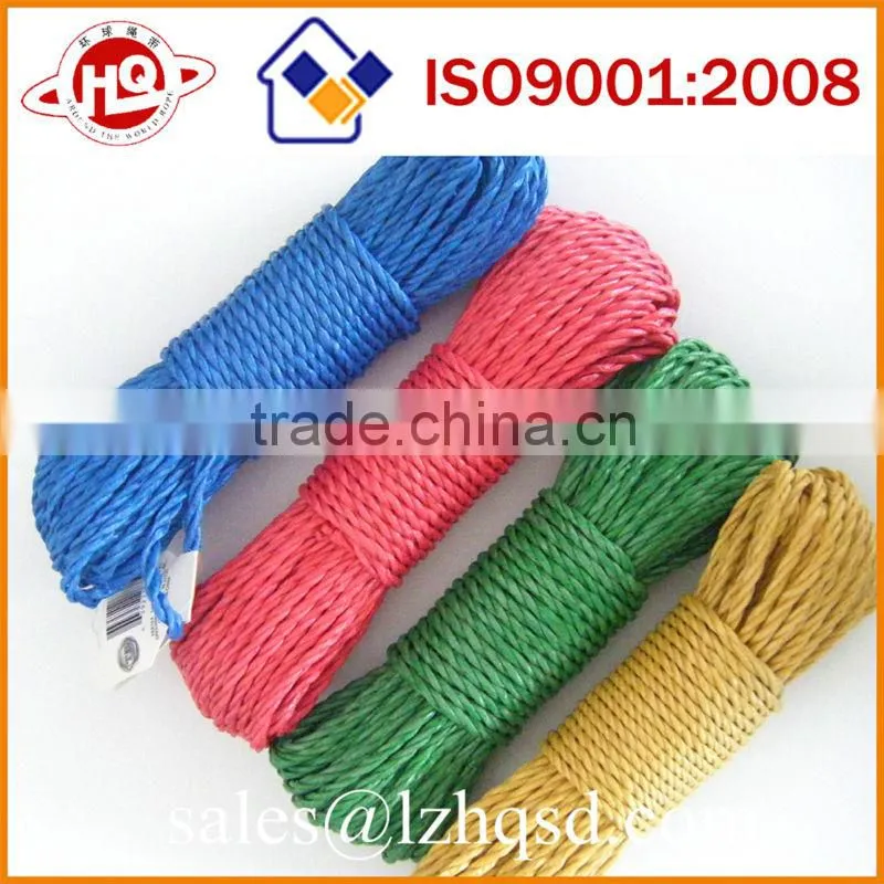 twisted pp tie down rope/pp braided rope/pp clothesline rope