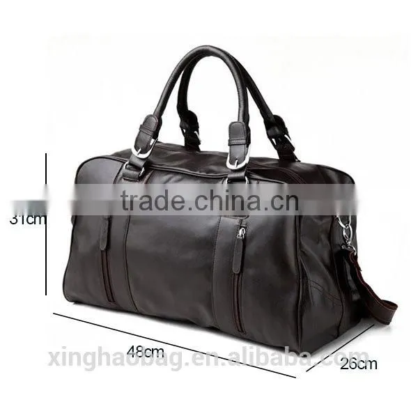 High quality leather travel luggage bags made in china