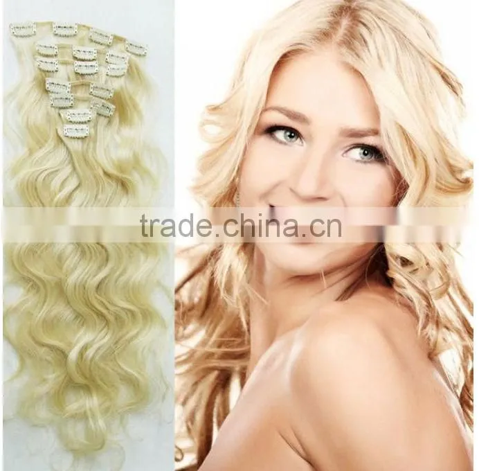 hot selling popular new design sexy clip in hair extensions