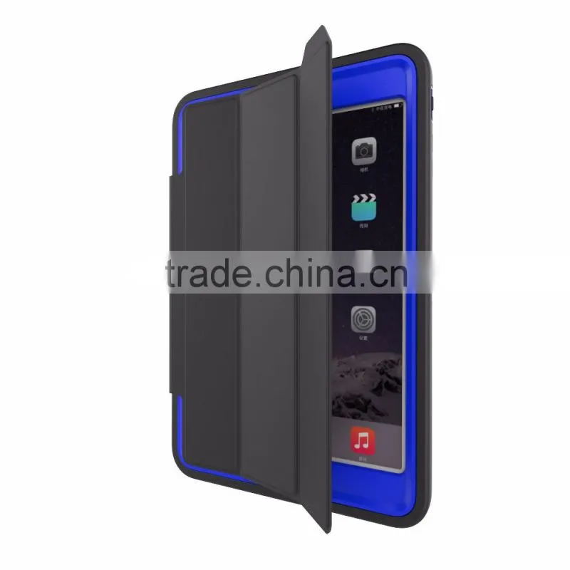 2016 Luxury PU Leather Wake Sleep Function Folding Leather PU TPU PC Full Cover Shockproof Case For iPad Mini 4 TB-0281