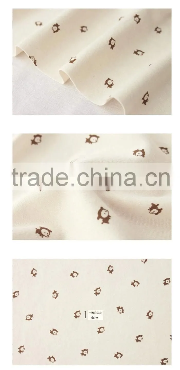Cotton 100% knitted fabric dog print