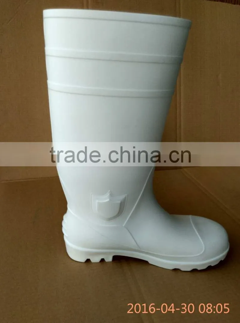 Men Clear PVC Rain Boots With Steel Toe Cap And Steel Midsole 1355