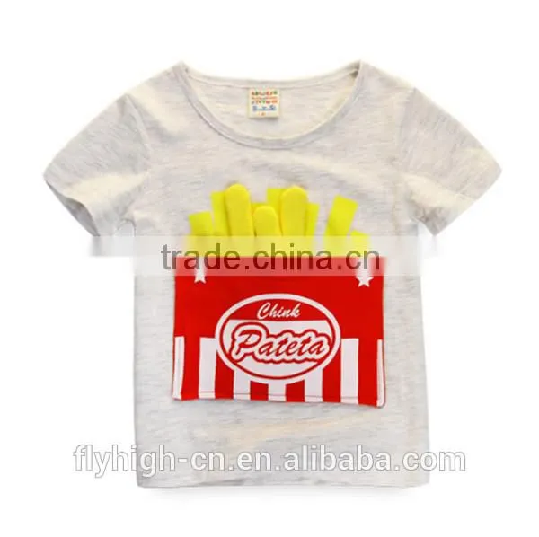 High quality cute design custom cotton children t shirt,kids t shirt