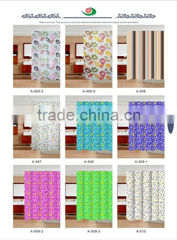 PVC Cheap Waterproff Bathroom Curtain