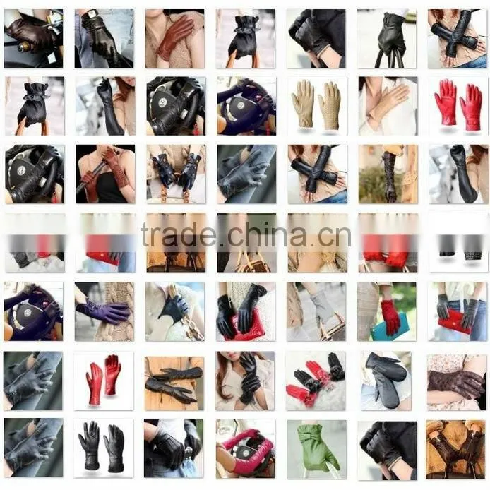 lace trim custom winter gloves