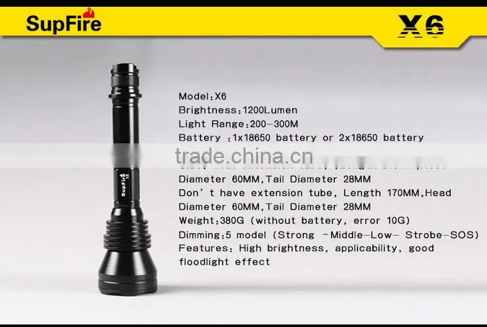 High Power CREE Flashlight with CE certification