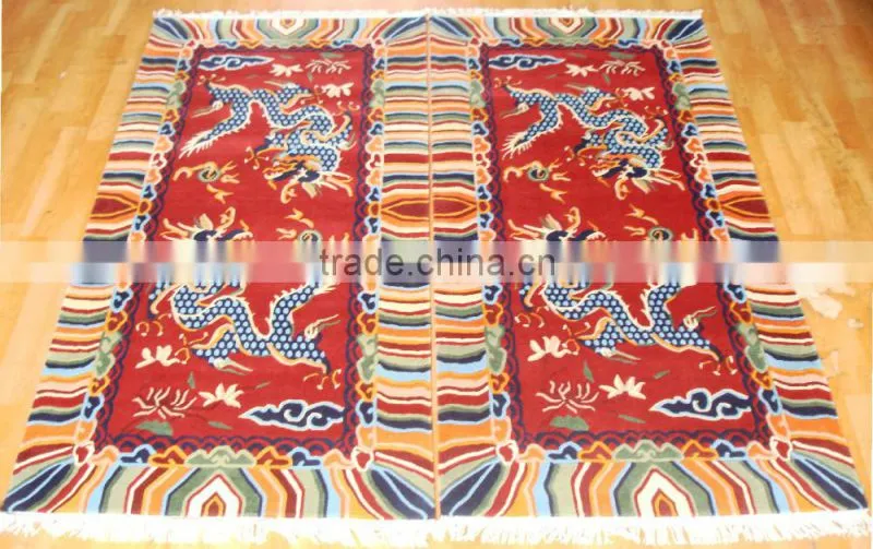 Panda pattern woollen carpet