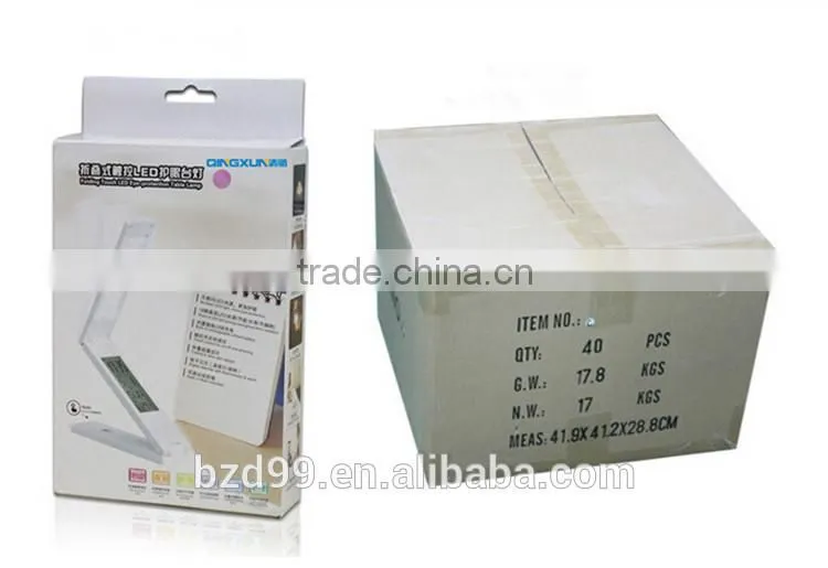 USB Port Recgargeable Flexible Folding LED Desk Lamp with Calendar Timer Temprature and Alarm Clock Functions