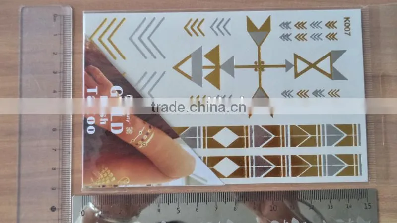 hot selling arabic tattoos/flash metallic tattoos/metallic tatoo