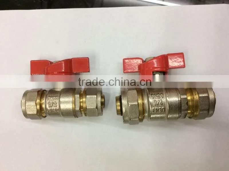 Overlap/Butt pe-al-pe pipes/underground heating pipes/brass press compression fittings tube