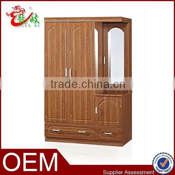 hot sale high quality indoor furniture bedroom mdf closet mirror wardrobe FC303