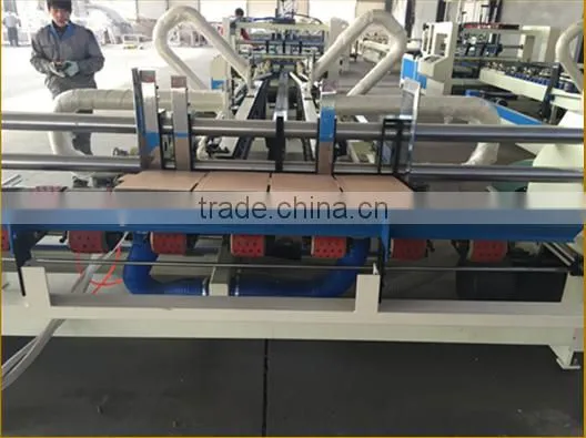high speed corrugated cardboard folding gluing making machine