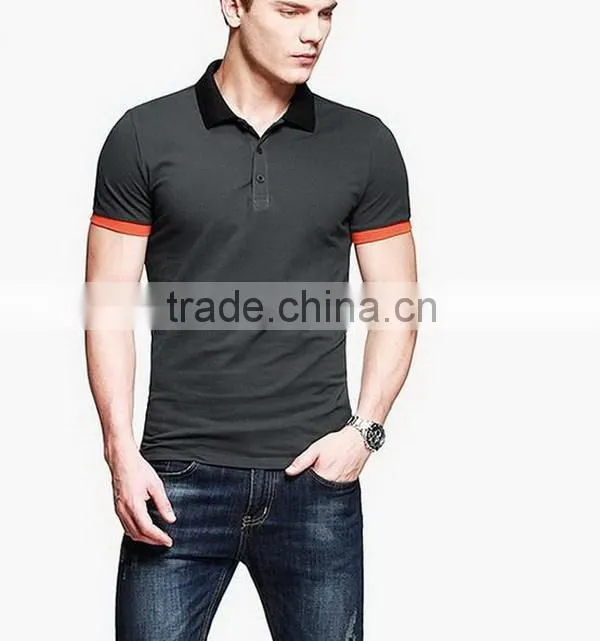Customized hot sell men's embroidered polo shirts logo