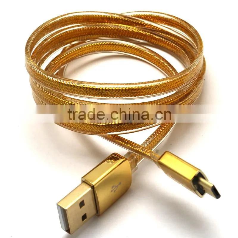2015 Newest Crystal Perfume usb data charger cable for samsung