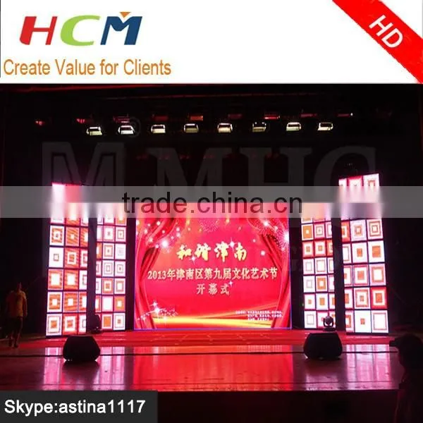 P3.9 p4.8 indoor full color slim cabinet rental LED display screen with high quality