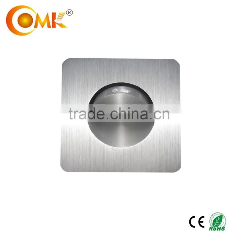 1w mini recessed black wall lamp in hotel