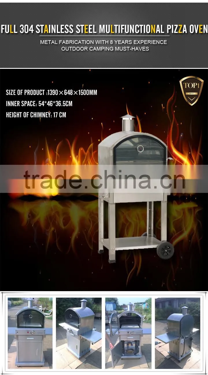 small size gas oven for pizza and bbq