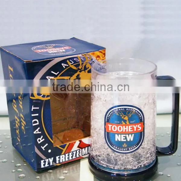 450ml/16oz BAP free plastic beer mug freezer