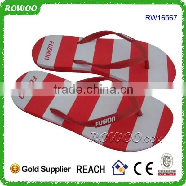 EVA Colorful strip sandals,slippers flip flop beach slippers