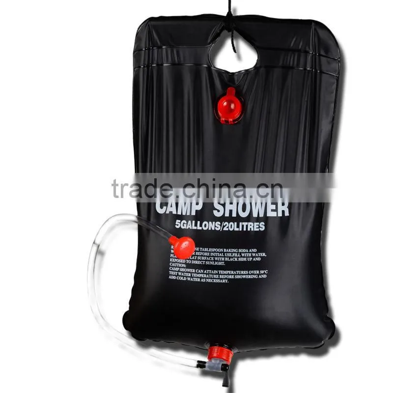 5 gallons/20 liters Solar Heating Camping Shower Bag Hot Water 45 centigrade Hiking