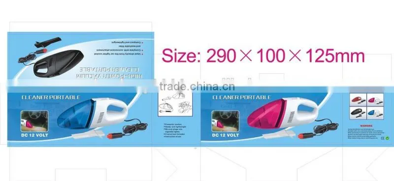 Power 60W cheapest car vacuum cleaner protable NEW ABS for dry and wet cleaning in car truck bus with car cigarette lighter CE