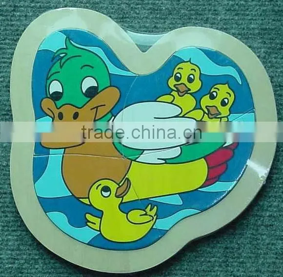 Hot selling educational wooden toys duck puzzle