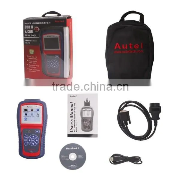 Original Autel AutoLink AL419 Bright color coded LEDs and built-in speaker provide Support Online Update
