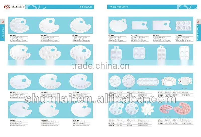 Plastic painting palette with PP material