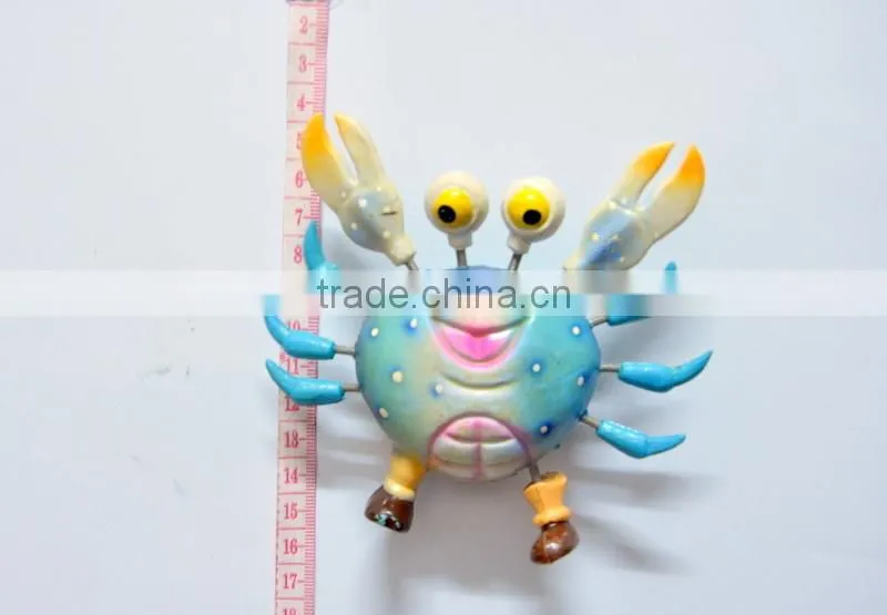 4 inch Cartoon Crab Plastic Fridge Magnet, Magnetic Fridge Stickers